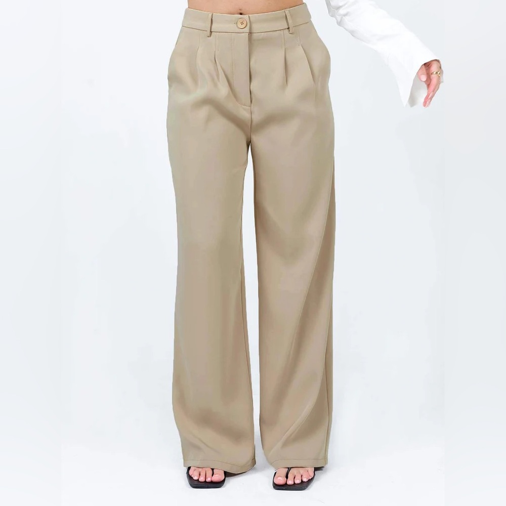 Princess Polly Archer Pants - Taupe